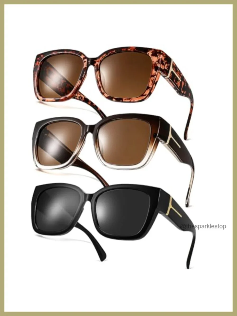 Oversized Over Glasses Sunglasses for Women Men Polarized 3 Pack UV400